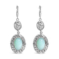 .925 Sterling Silver Chalcedony Diamond Accent Drop and Dangle Earring (K-L Color, I1-I2 Clarity)