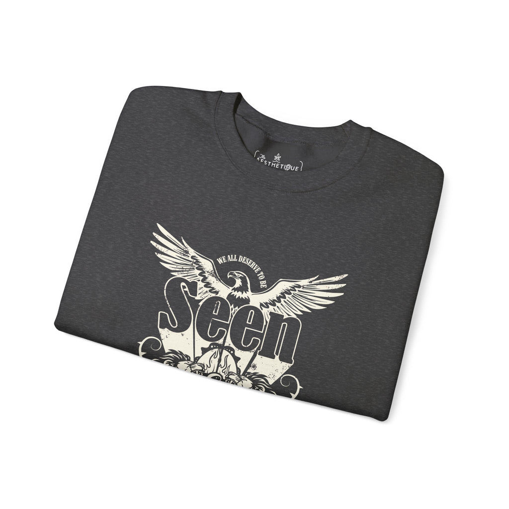 We All Deserve to be Seen & Heard - Adult Unisex Heavy Blend™ Crewneck Sweatshirt