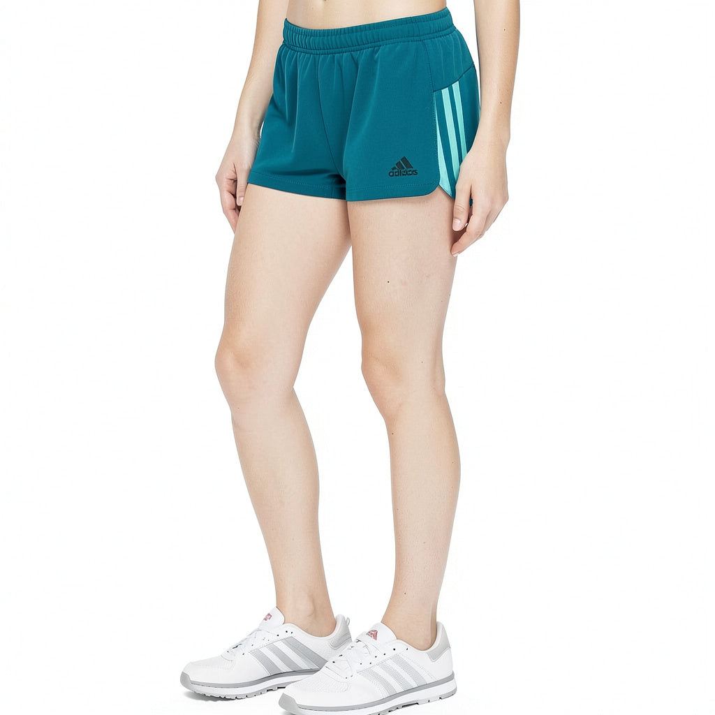 Adidas Women's D2m Knit Shorts Real Teal, Size  XL