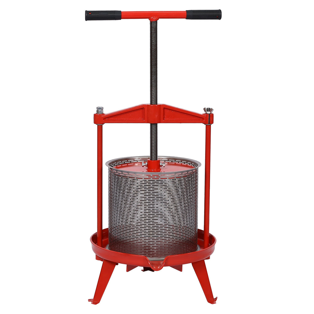 Fruit Wine Press and Crusher,100% Nature Apple&Grape&Berries Crusher Manual Juice Maker for Kitchen