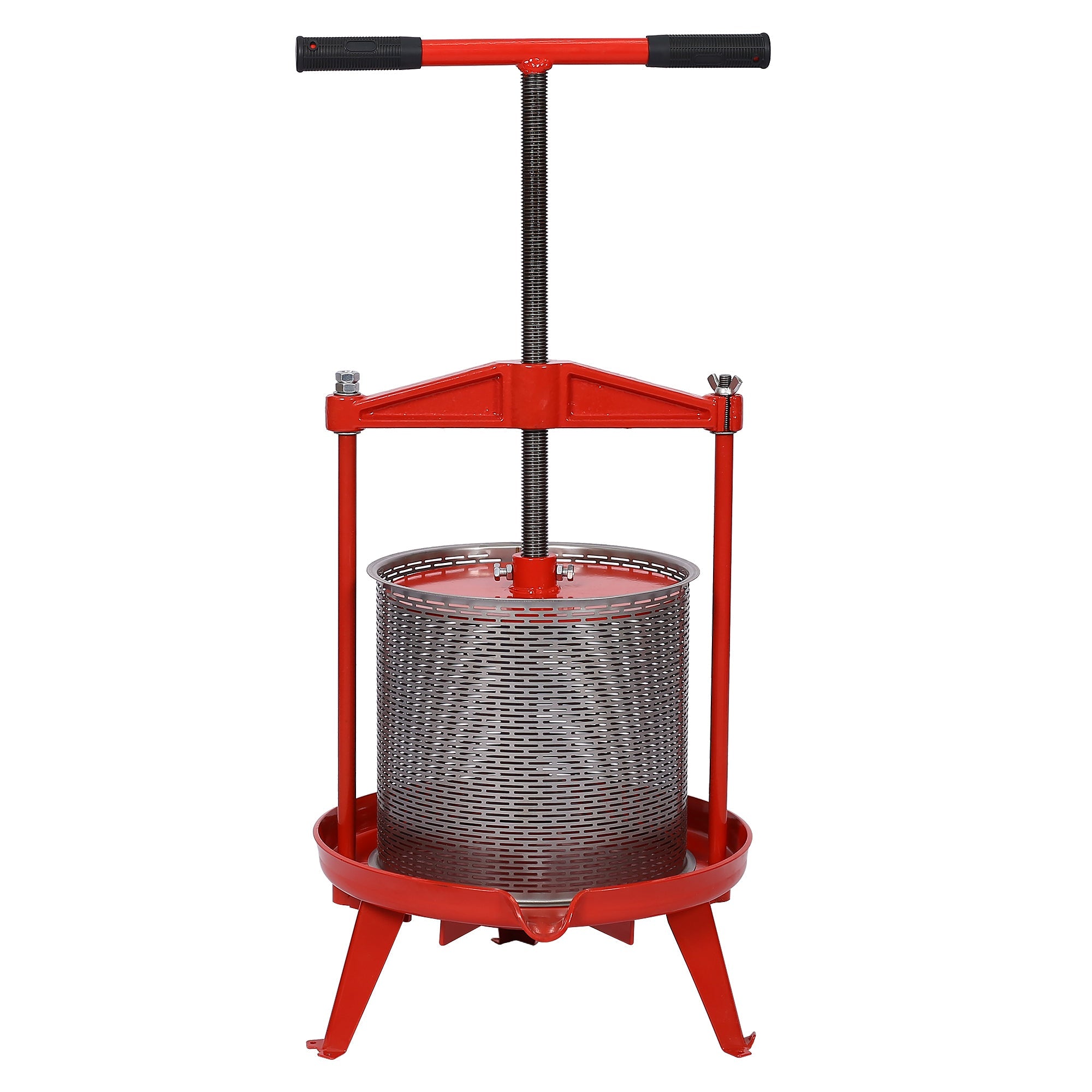Fruit Wine Press and Crusher,100% Nature Apple&Grape&Berries Crusher Manual Juice Maker for Kitchen
