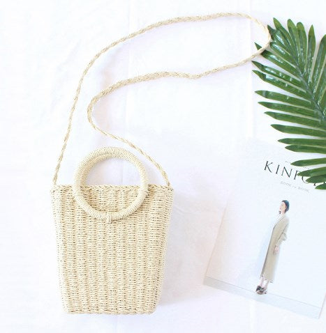 Woven Grass Bag, Clutch, and Crossbody Bag