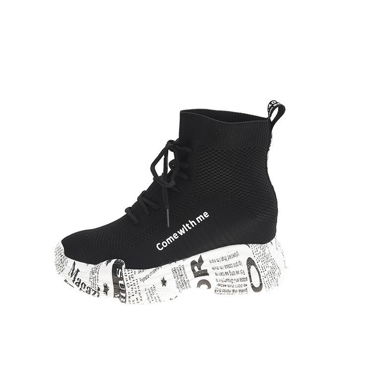 2020 Fall New Thick-Soled High-Top Sock Boots