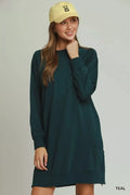 Umgee Side Crochet Zipper Detailed Dress