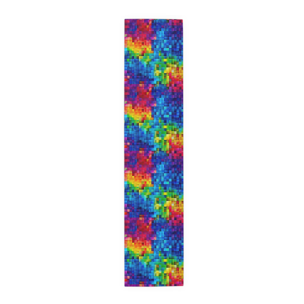 Bespattered Facade Pixelated Rainbow Table Runner (2 sizes)