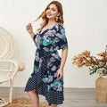 2020 New Summer Dress with Floral Patchwork (Plus Size)