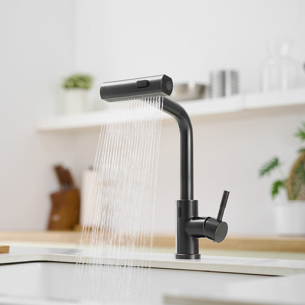 Touchless Kitchen Faucet, Hands Free Automatic Smart Kitchen Faucet, Stainless Steel Touchless Kitchen Faucet