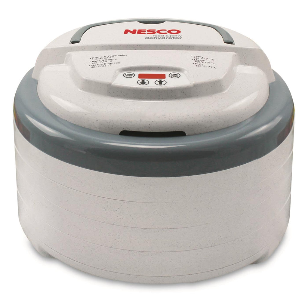 Nesco FD-79 Snackmaster Pro Digital Food Dehydrator for Snacks Fruit Beef Jerky Meat Vegetables & Herbs Gray 4 Trays 1 Count (Pack of 1)Grey