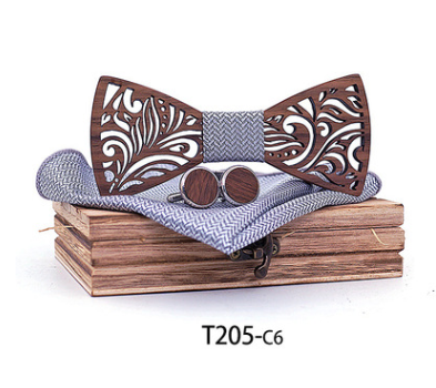 Wooden Bow Tie and Tie Set