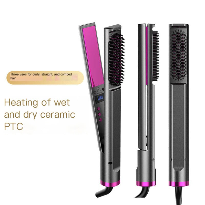 Hair Straightener with Comb Attachment