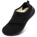 XIHALOOK Mens Slippers Wide Diabetic Shoes Adjustable Walking Shoes Arthritis Edema House Shoes for Indoor Outdoor Black 12 Wide