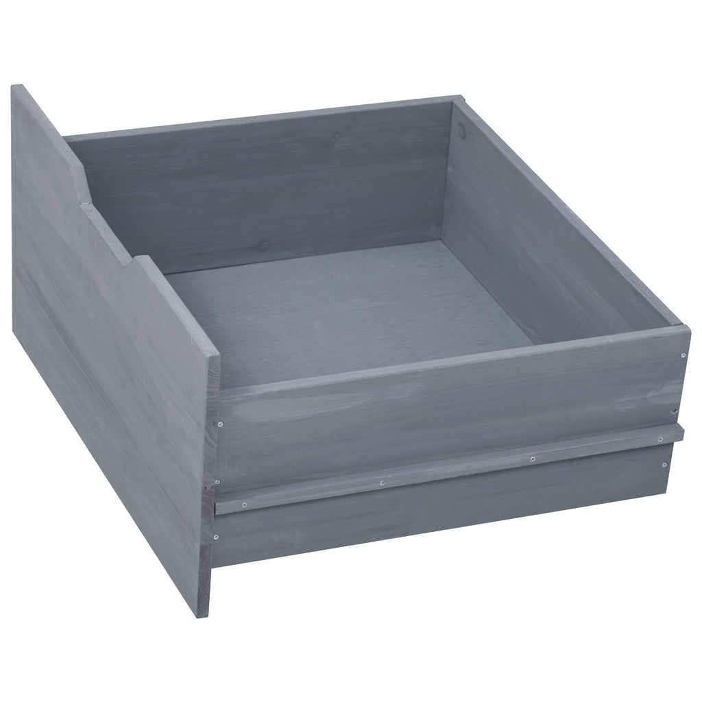 K&K 66.5' Outdoor Kitchen Island for Big Green Egg Grills, Solid Wood Outdoor Grill Cart for Tabletop Grill with Stainless Steel Top, Drawer, Compatible with Large Big Green Egg, Kamado Joe- Grey Blue