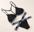 New Women's Bikini with Padding and Letter Design