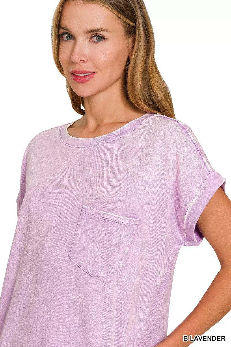 Zenana Premium Cotton Washed T-Shirt Dress