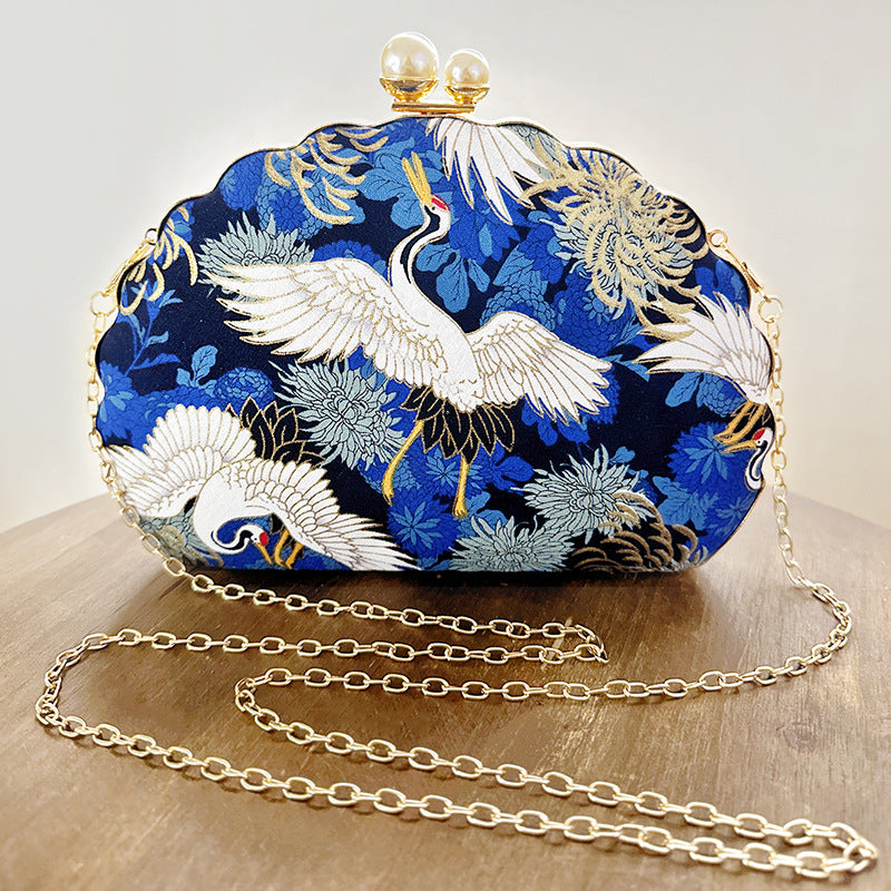 Shell Shaped Pearl Evening Clutch for Women