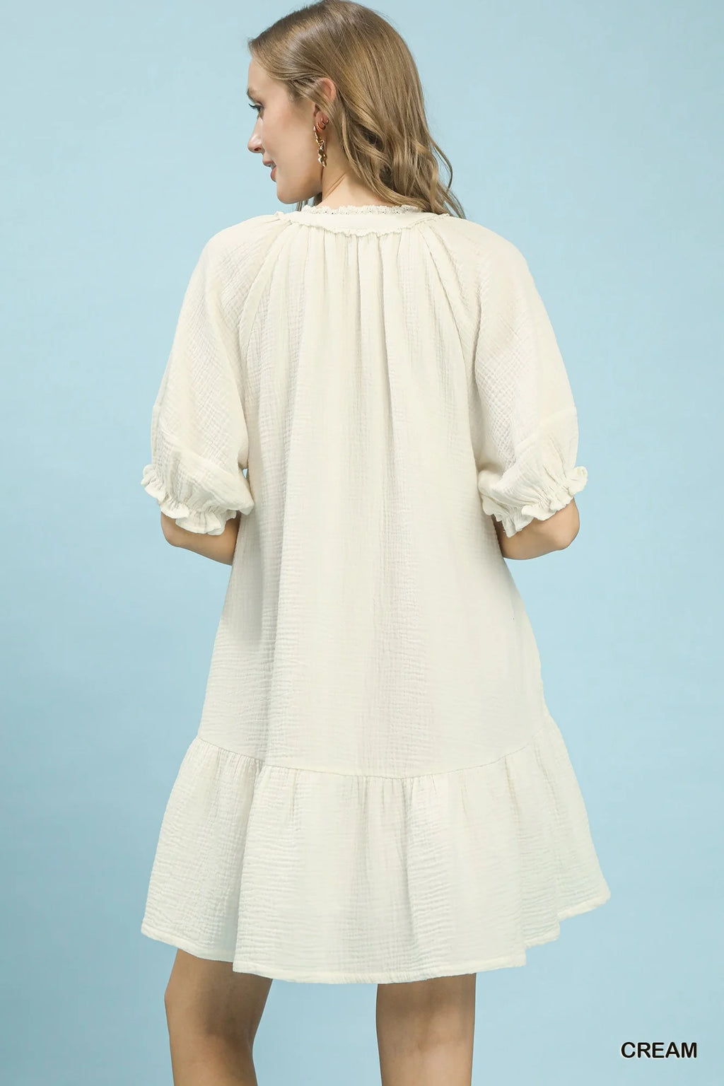 Umgee Cotton Gauze Mini Dress