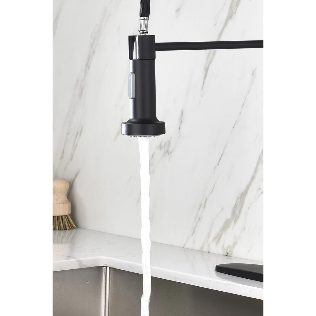 Pull down Single Handle Spring Kitchen Faucet