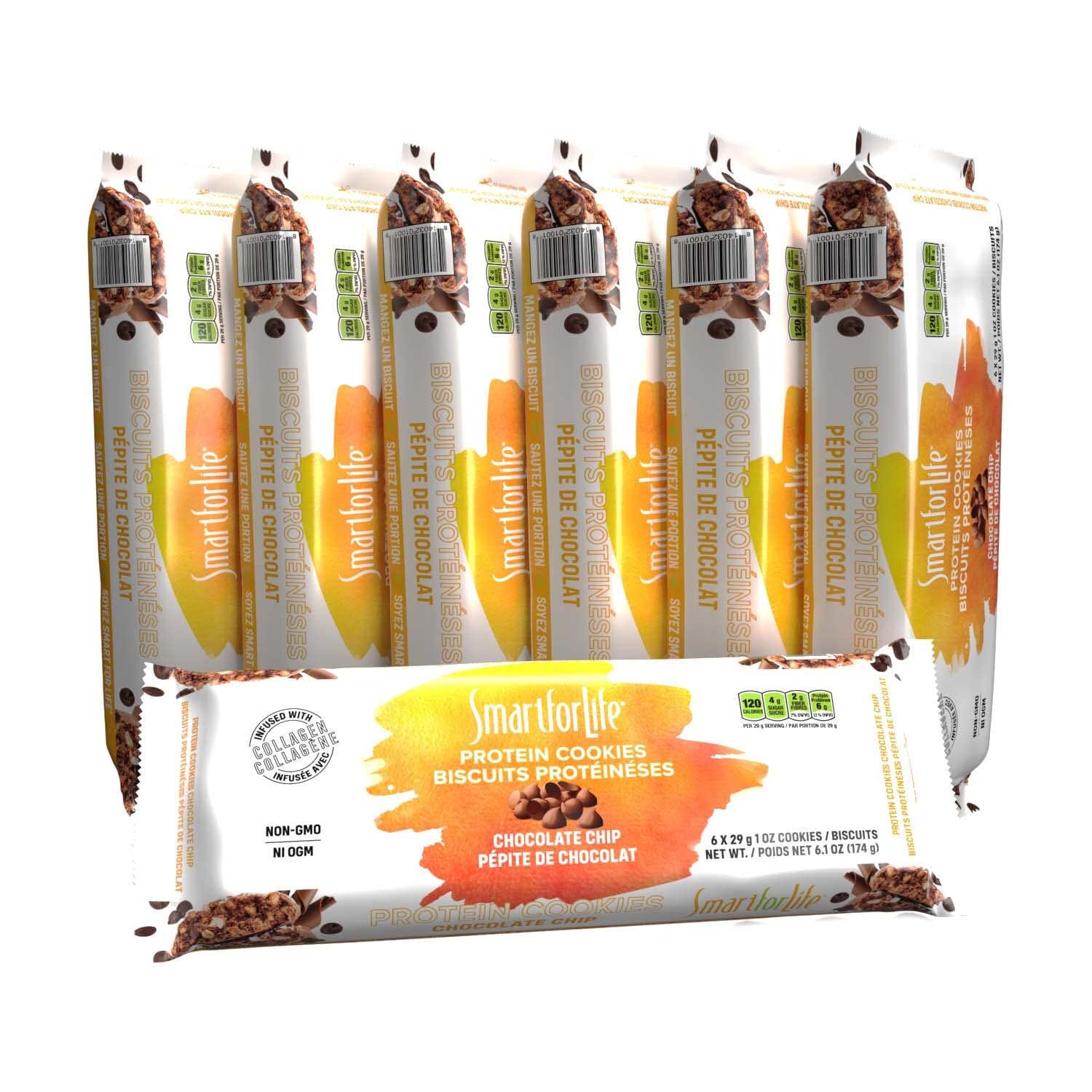 Smart for Life High Protein Cookie Diet - Chocolate Chip 1 Week Supply - Low Carb Cookies Meal Replacement - High Fiber Cookies