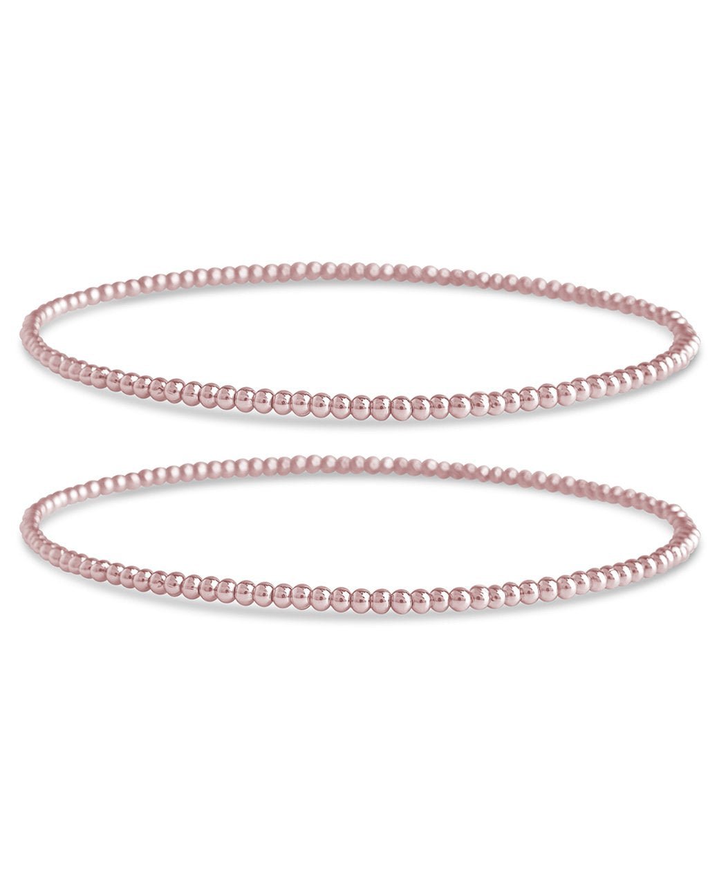 Sterling Silver Beaded Stretch Bracelet Sets