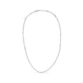 14K White Gold Bezel Set 1.00 Cttw Diamond 11 Station Necklace