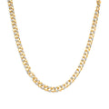 14K Yellow Gold Plated .925 Sterling Silver 1.0 Cttw Diamond Cuban Link Necklace (I-J Color, I3 Clarity) - 18" Inches