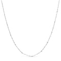 14K White Gold 1/2 Cttw Diamond Bezel Station Paperclip Chain Necklace (H-I Color, SI1-SI2 Clarity) - 18"