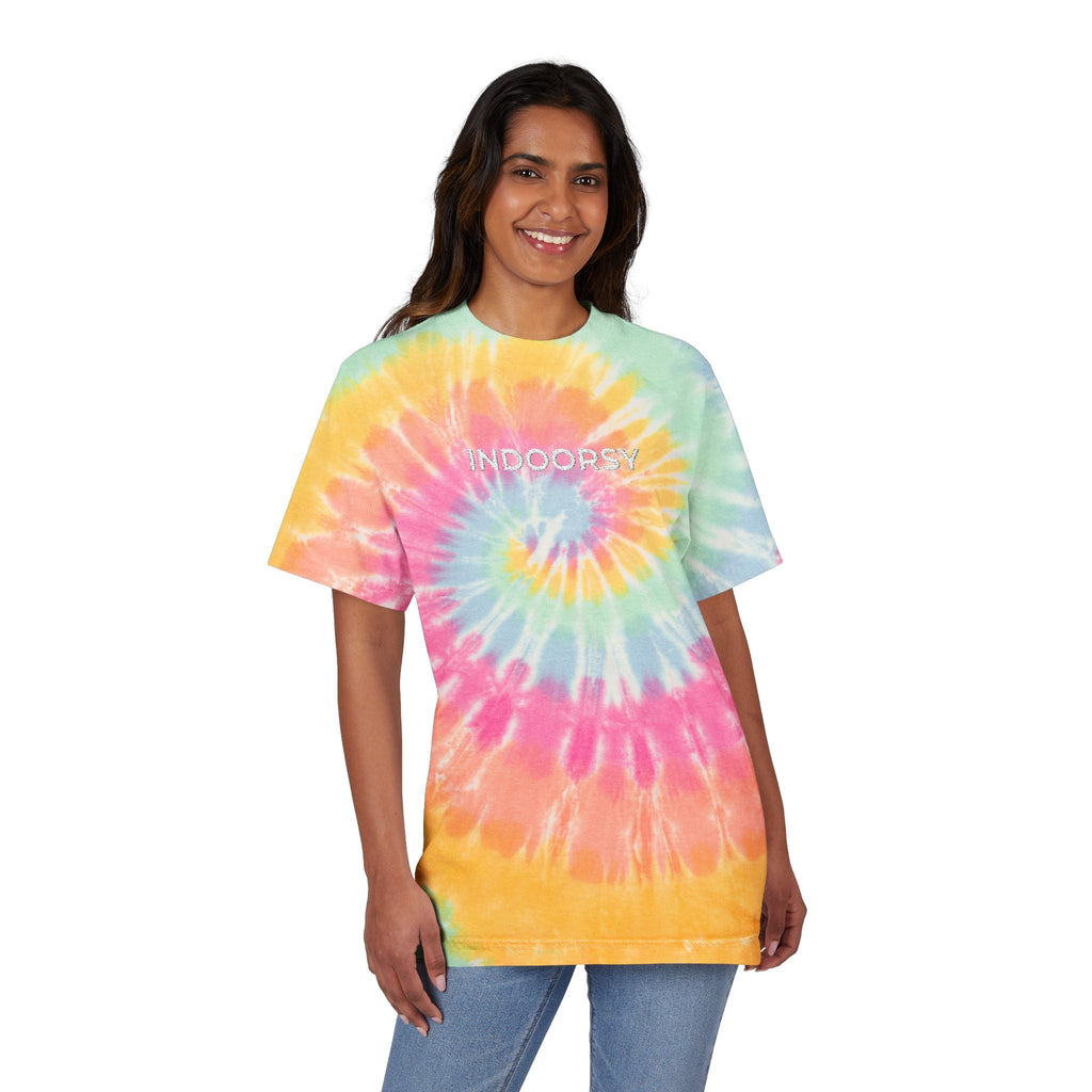 CUSTOM Embroidered Rainbow Tie Dye T-Shirt | Unisex Adult Sizes S - 2X | Two Shirt Colors