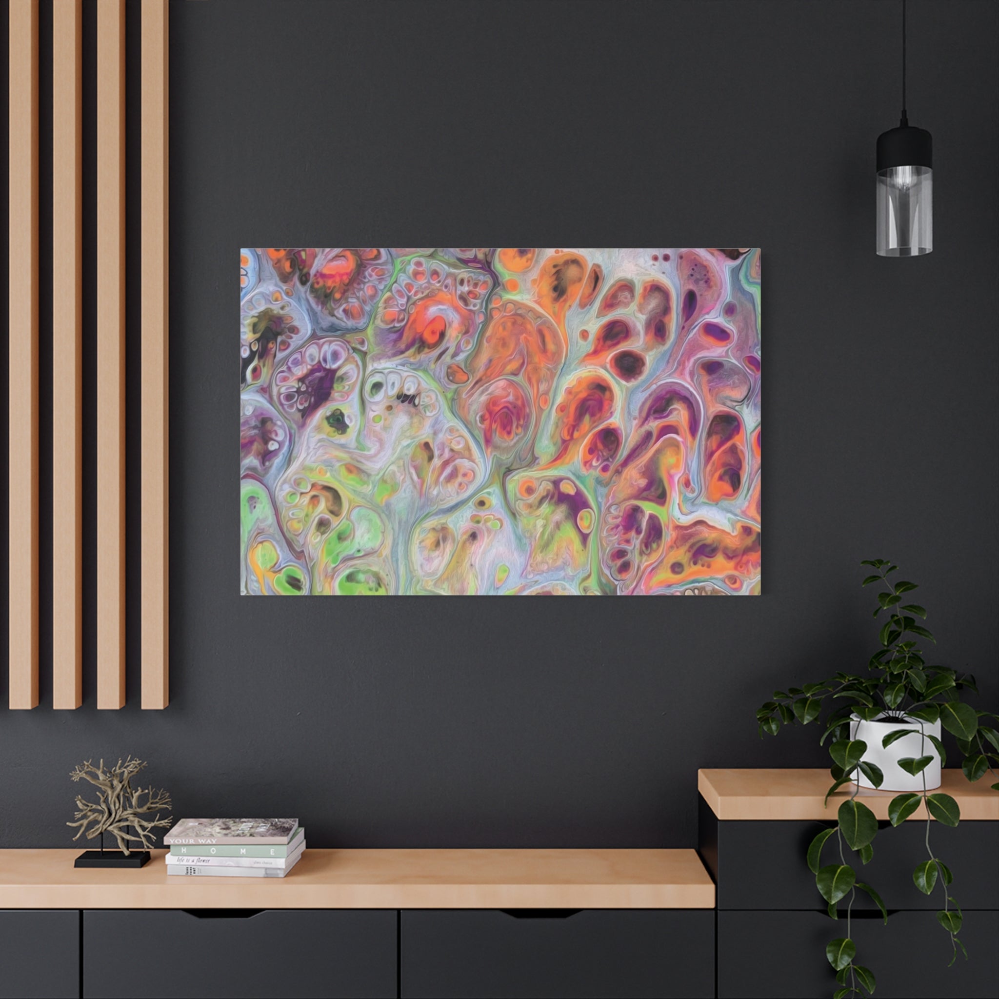 Bespattered Facade Dragon Scales Stretched Matte Canvas Art Prints | Multiple Sizes