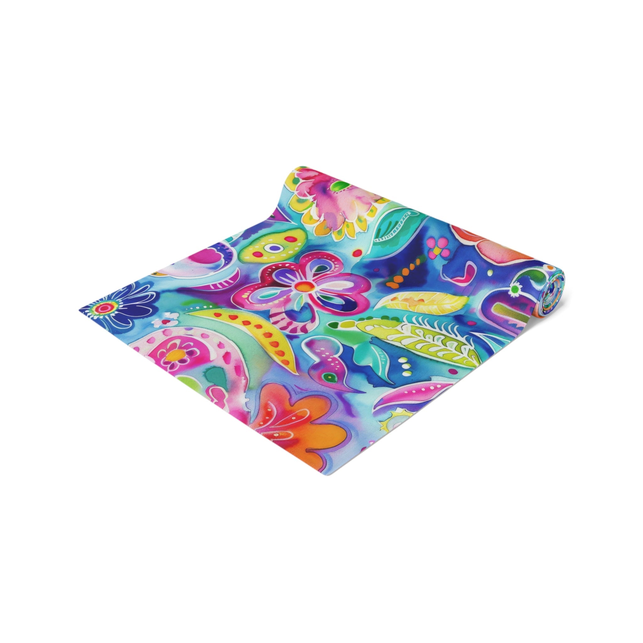 Bespattered Facade Colorful Flowers Table Runner (2 sizes)
