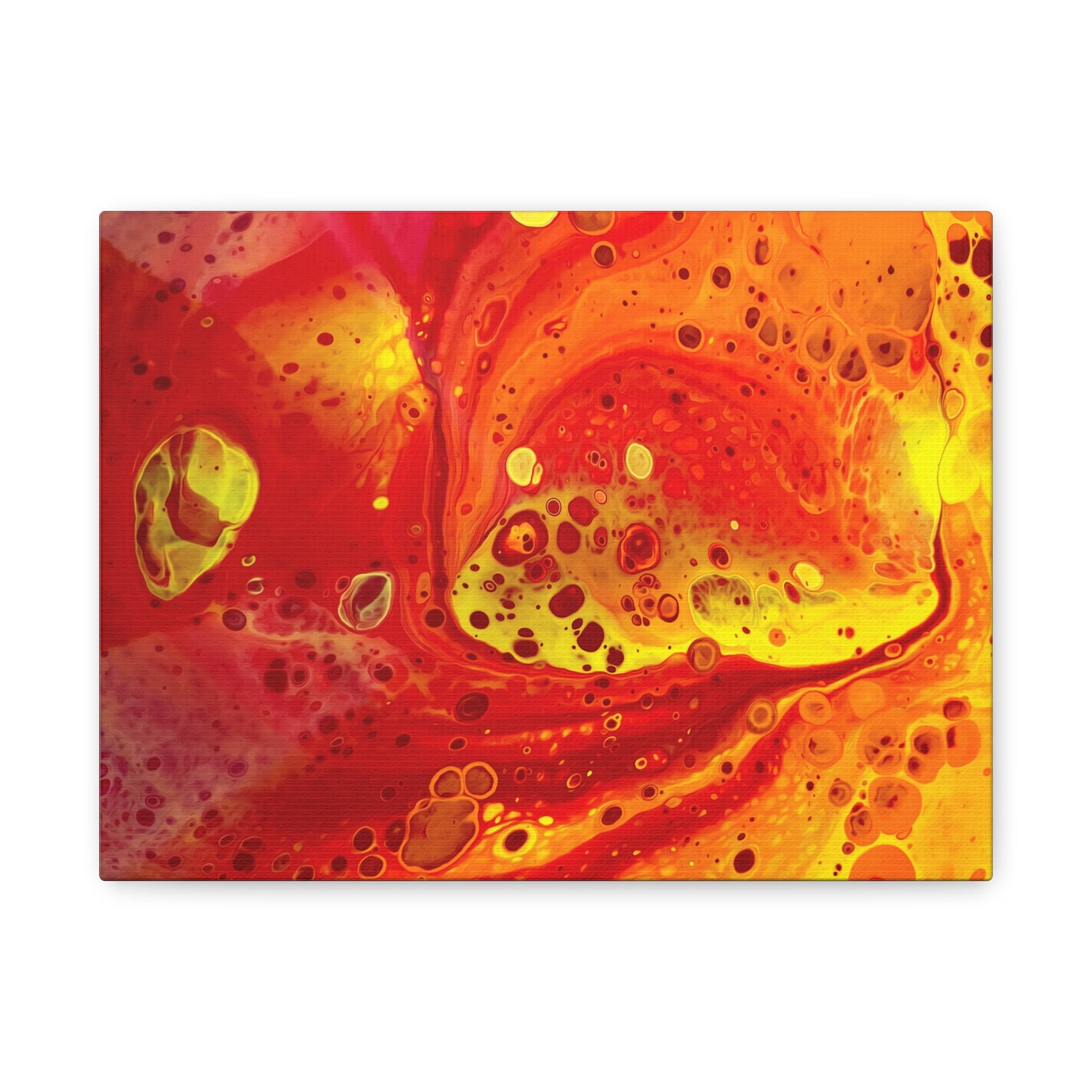 Bespattered Facade Flamin' Hot Stretched Matte Canvas Art Prints | Multiple Sizes