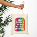 Bespattered Facade Rainbow "Third Butthole Eye" Canvas Tote Bag Reusable Carryall