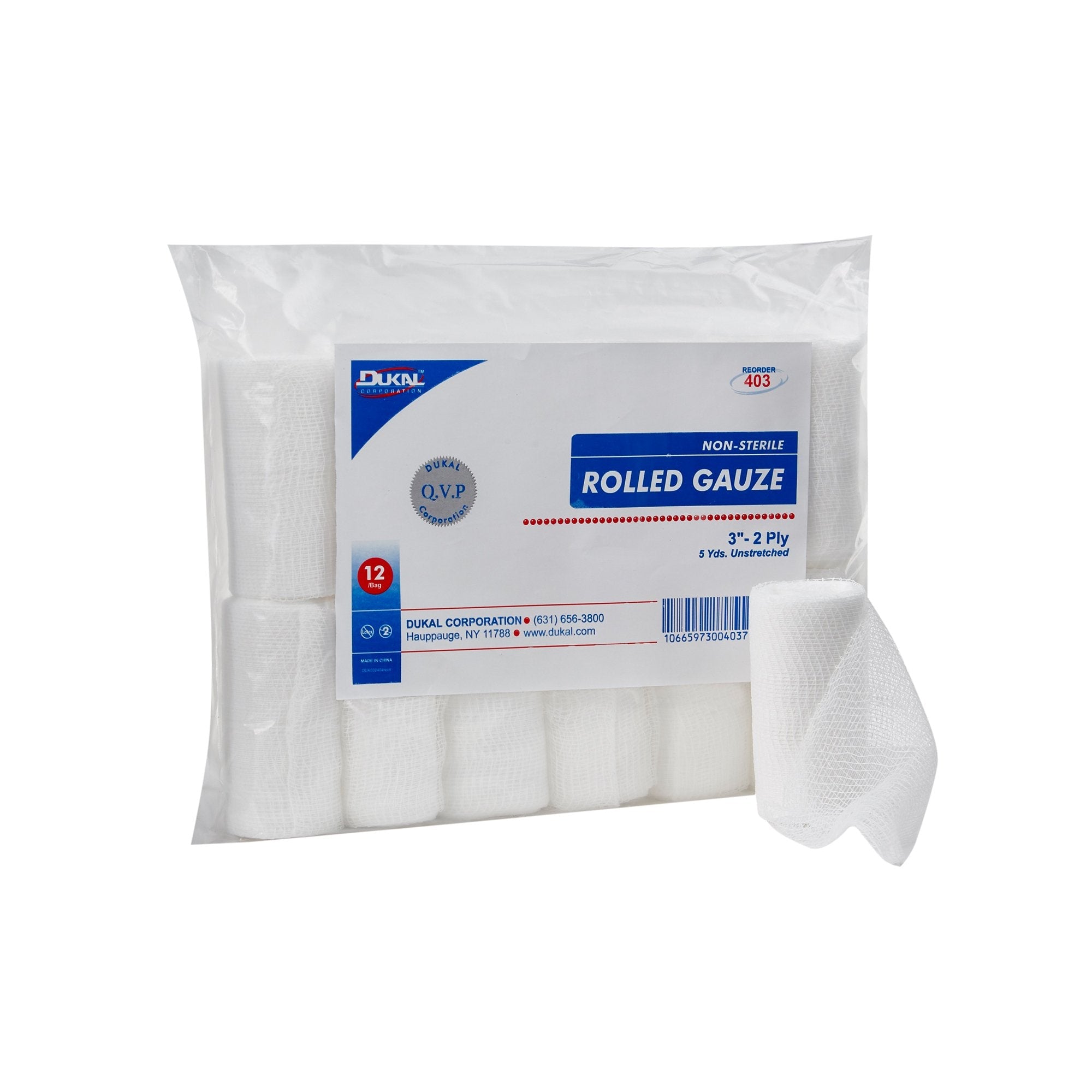 Dukal™ Conforming Bandage, 3 Inch x 5 Yard, 2-Ply 403