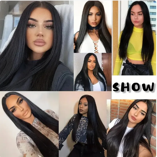 Black Straight Long Wig