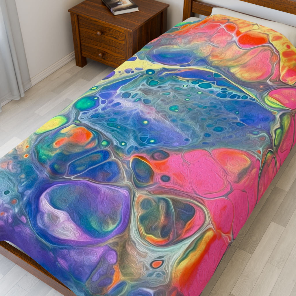 Bespattered Facade Unicorn Velveteen Plush Blanket | 3 Sizes