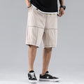 Men's Casual Cotton Linen Loose Harem Sports Shorts