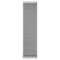NAAR Guros Collection 2X8 Grey / White / Geometric Indoor / Outdoor Runner Rug