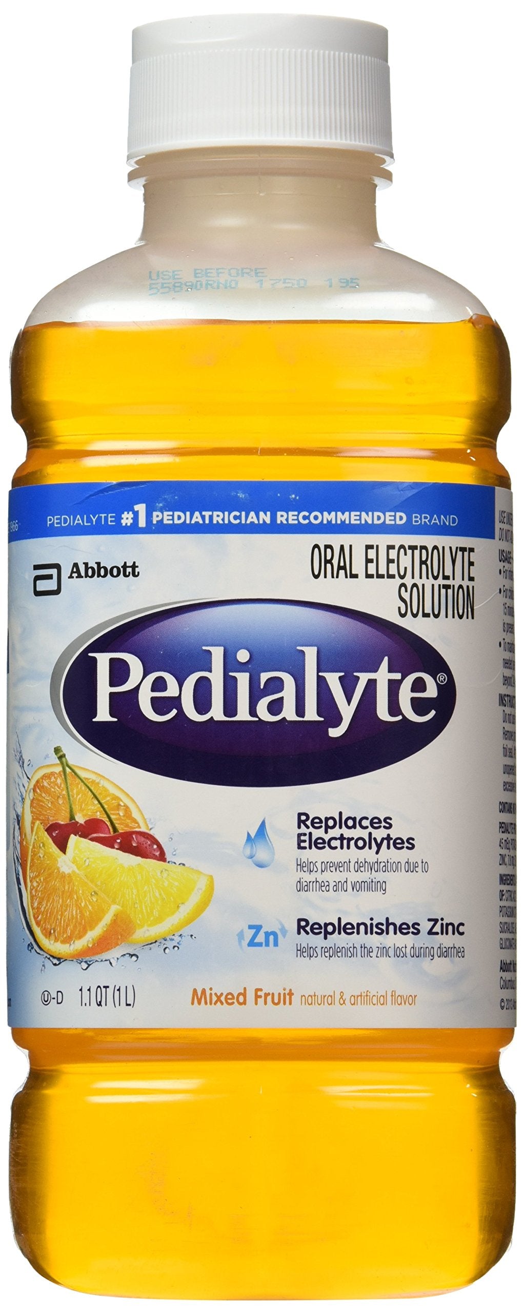 Pedialyte Oral Electrolyte Maintenance Solution Fruit Flavor 1 qt (1.8 fl oz) 1 lt