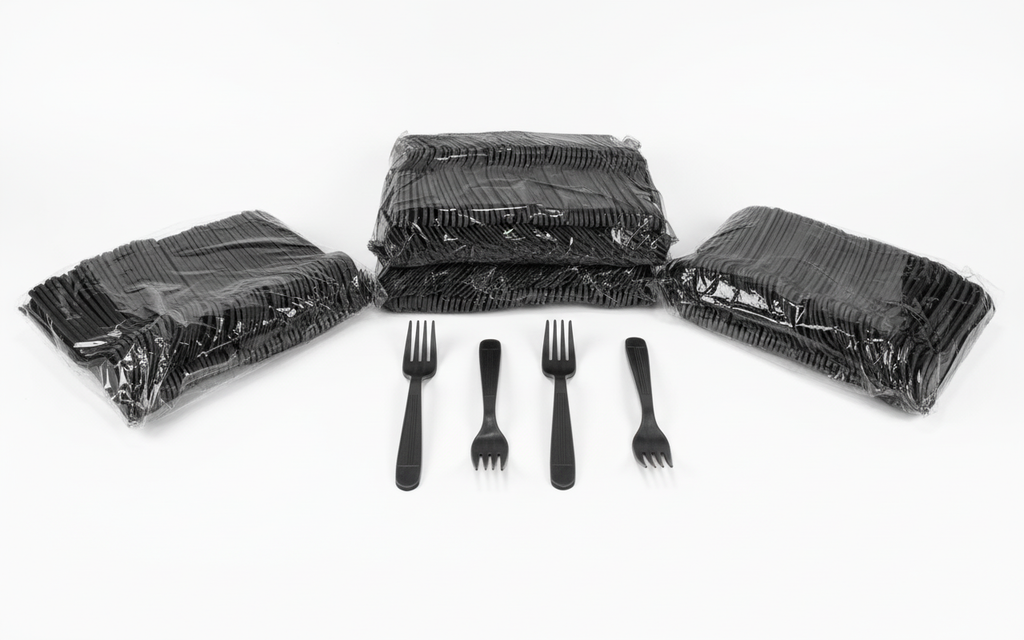 Royalty Black X-Heavy Weight PP Fork, 10 Sleeves of 100 Forks (1000/cs)