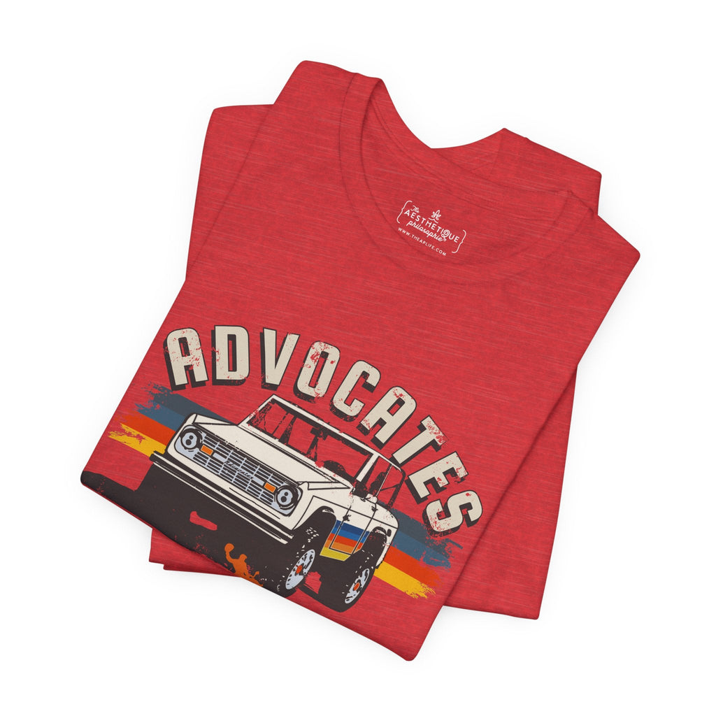 Advocates Keep Truckin', Keep Buckin' - Retro Bronco Truck - Unisex Jersey Short Sleeve Tee