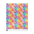 Bespattered Facade Rainbow Watercolor Dots Wrapping Paper | Three Sizes | Glossy or Matte