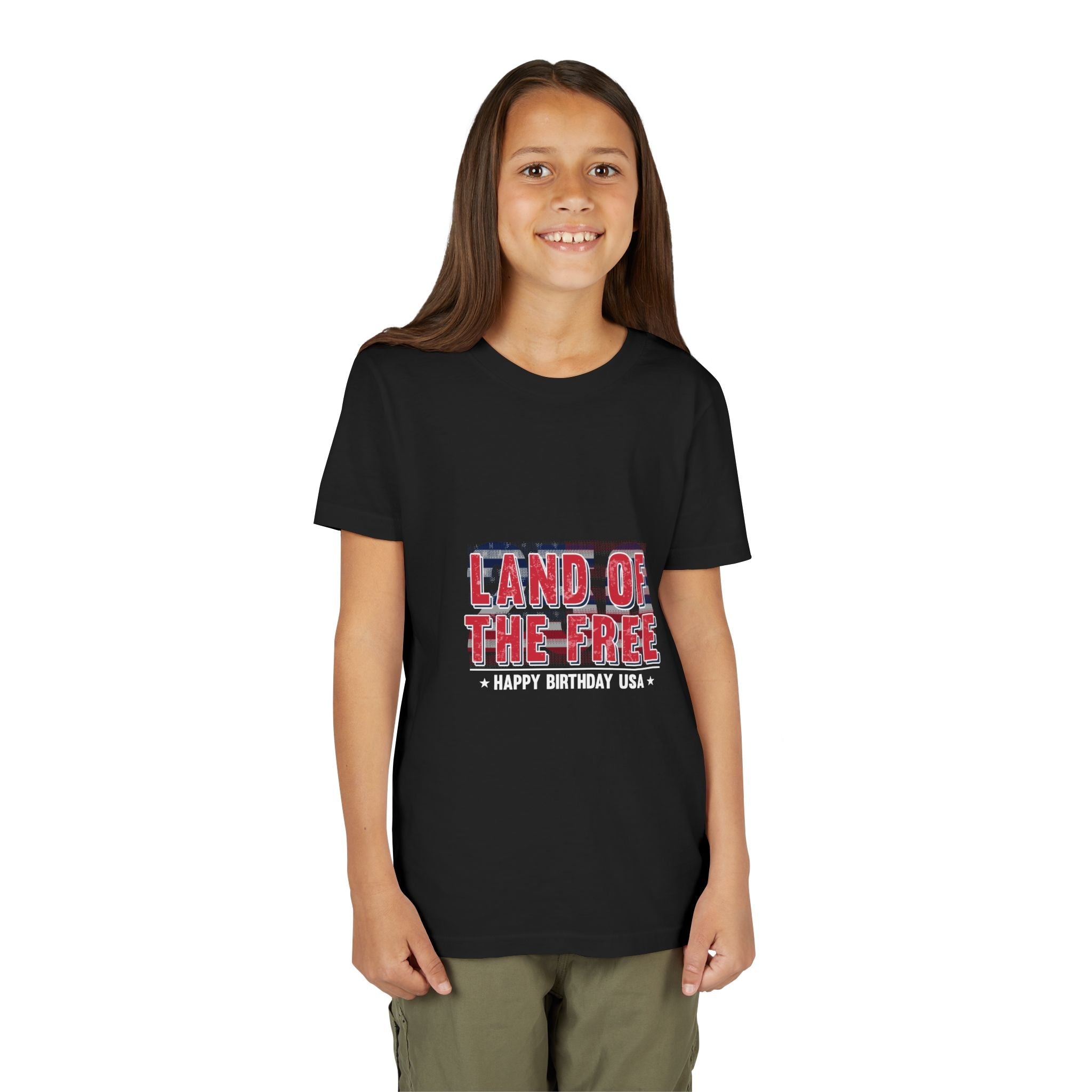 Youth Tee – "Land of the Free" Patriotic 4th of July Shirt