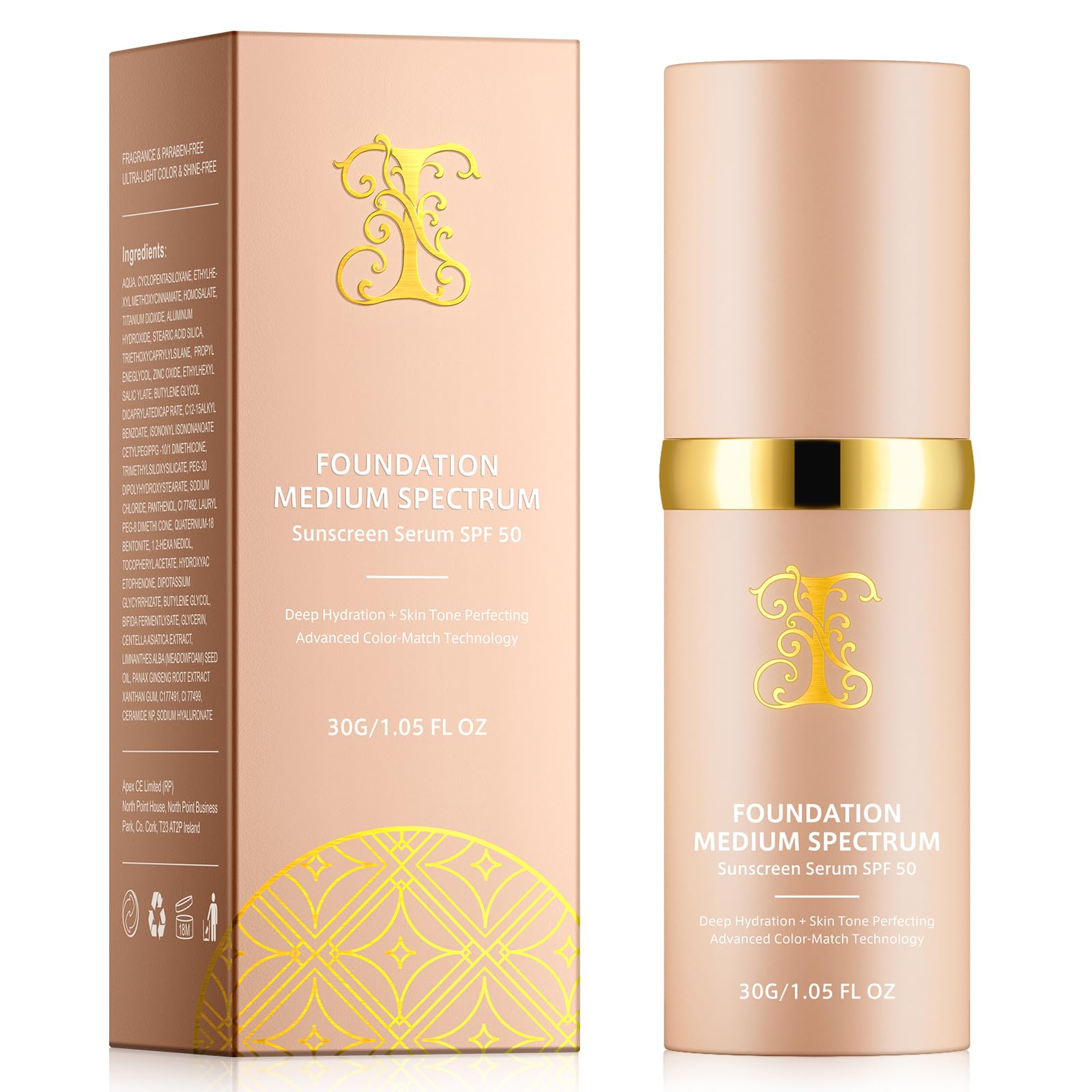 TLM Colour Changing Foundation 30ml TLM Concealer Cover Cream Liquid Flawless Full Coverage Natural Color Foundation Makeup Base Concealer for All Skin SPF15 (#2 30ml)