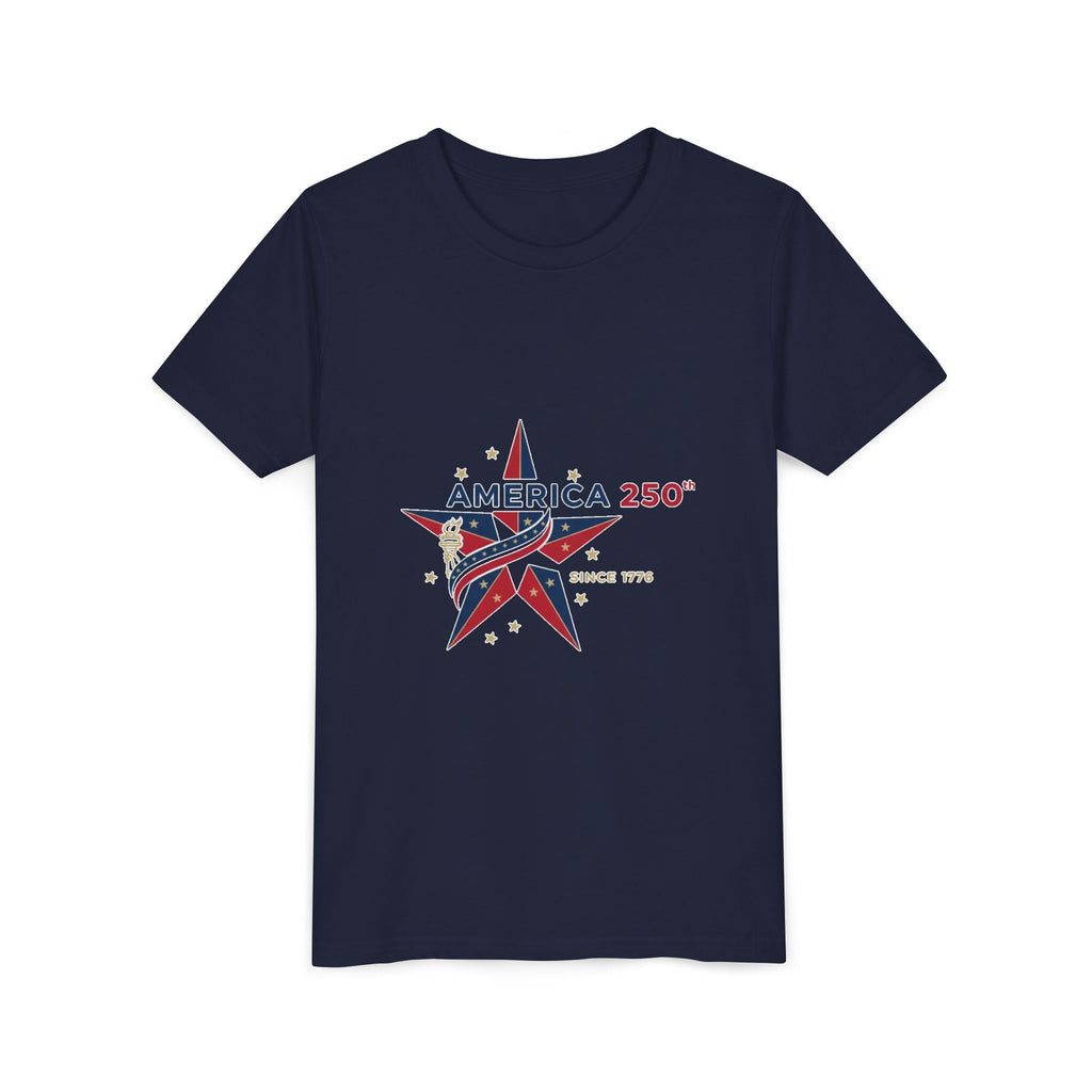 Youth Tee - "America 250" Patriotic Star Kids T-Shirt (Since 1776)