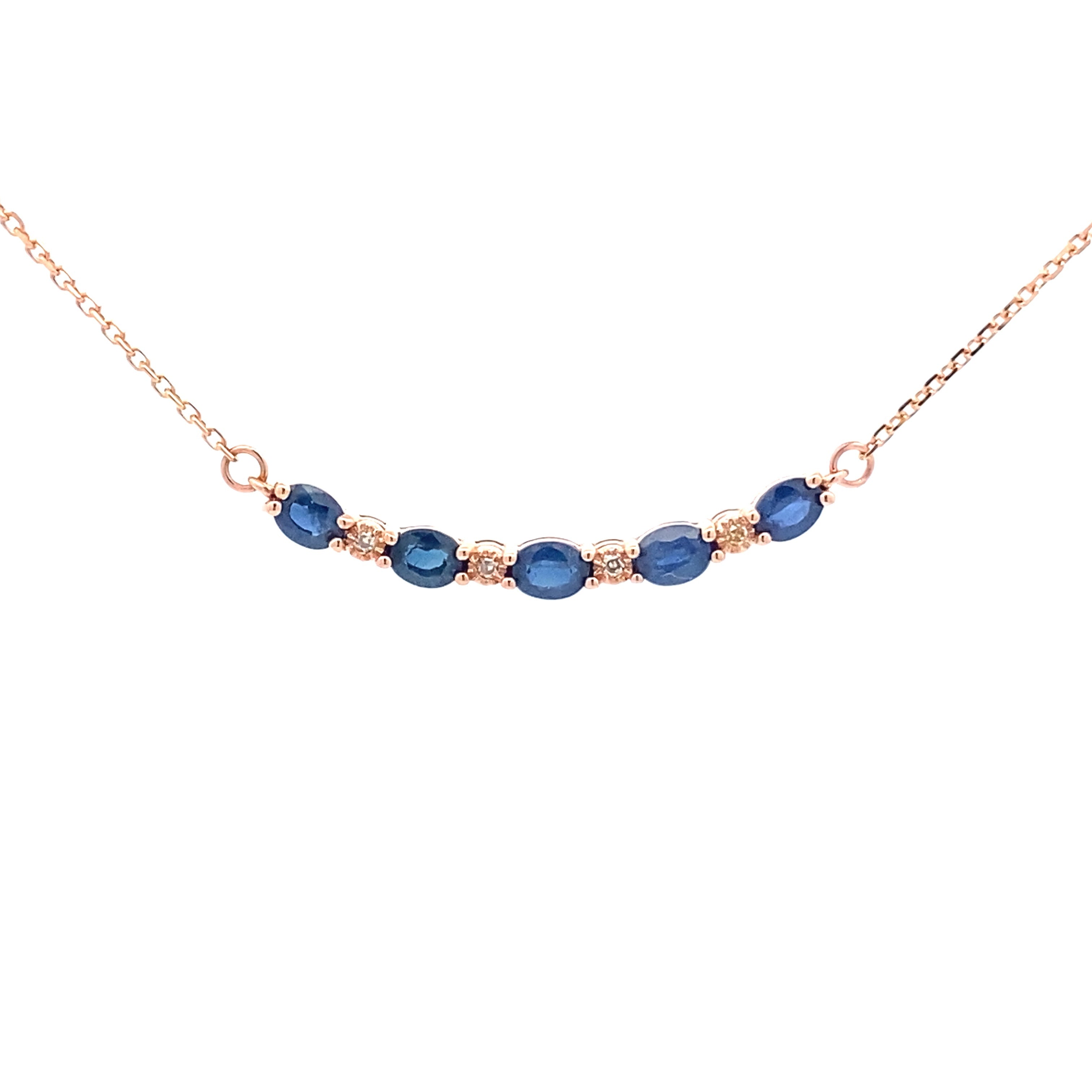 .73ct Sapphire Diamond Fashion Pendants 10KT Rose Gold