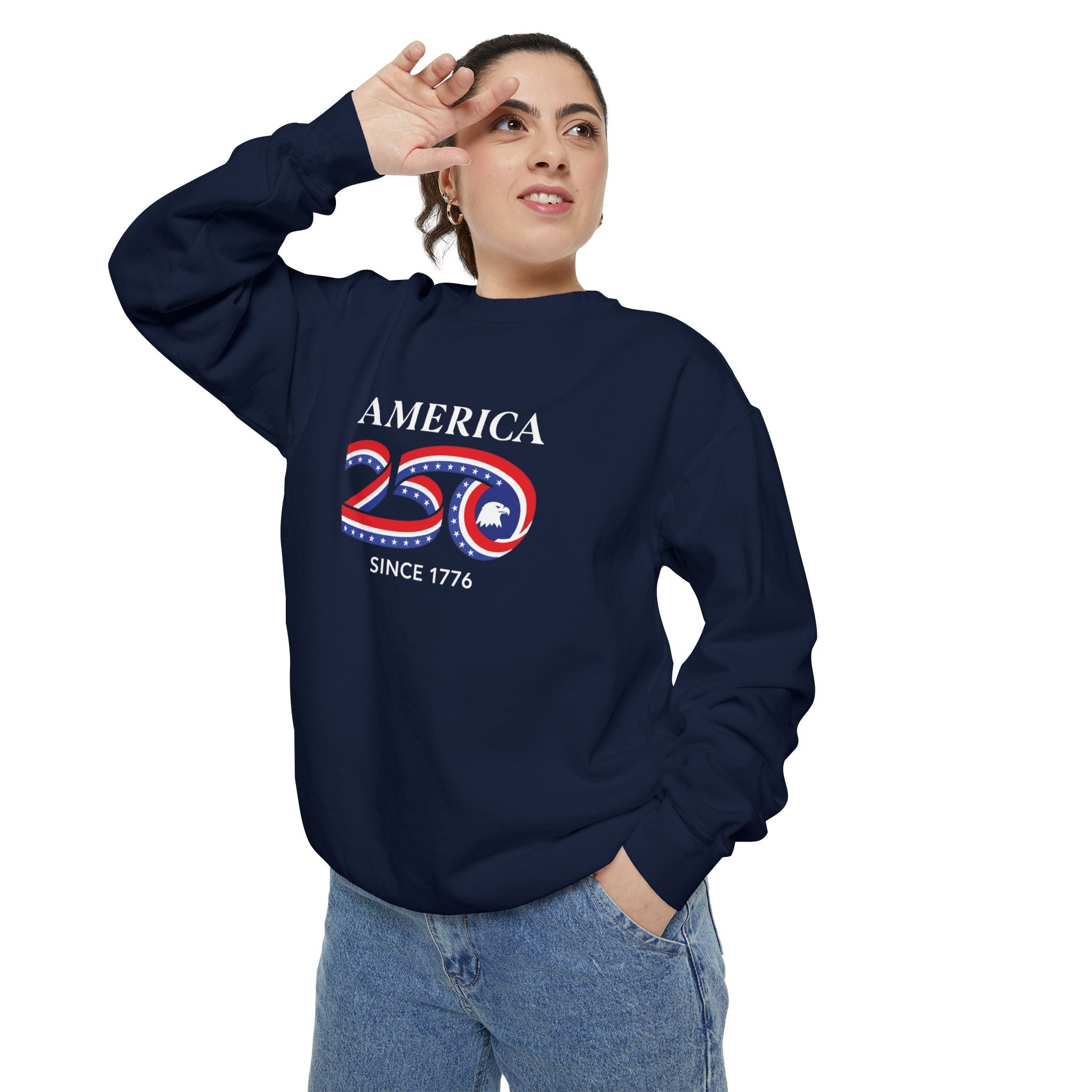 Eagle in 250 -  Happy Birthday USA Sweatshirt