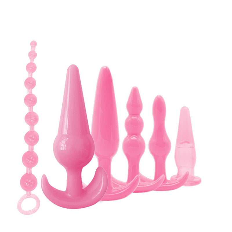 Silicone Anal Plug with Beads for Adult Pleasure