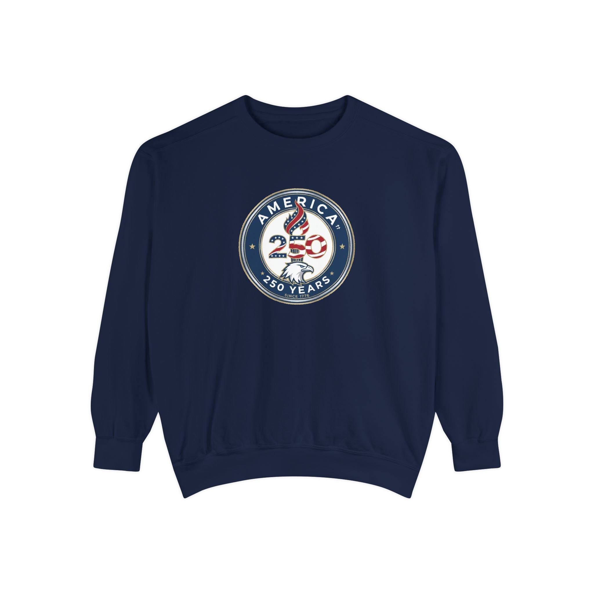 America 250 Years Badge -  Happy Birthday USA Sweatshirt