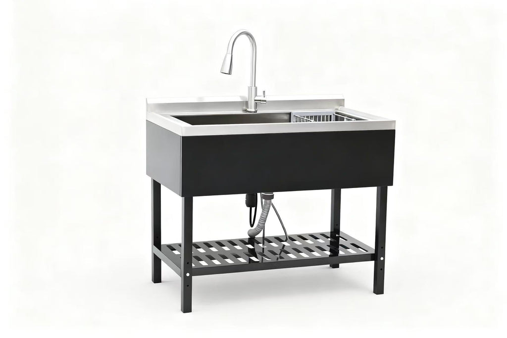 Stainless Steel Utility Sink, Freestanding Sink 1