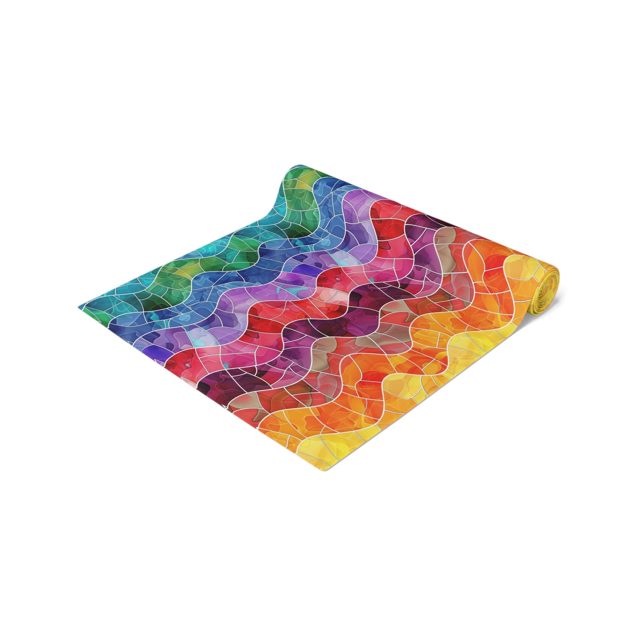 Bespattered Facade Rainbow Mosaic Table Runner (2 sizes)
