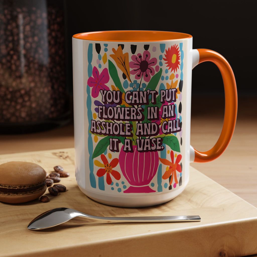 Bespattered Facade Flower Vase Floral Mug | Eight Colors | 11oz or 15oz